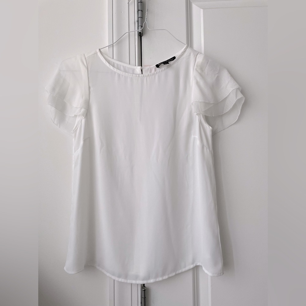 NWT Banana Republic Summer Ruffle Shoulder Blouse XS Petite